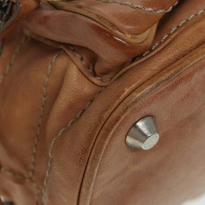Chloe Hand Bag Leather Beige ki4666