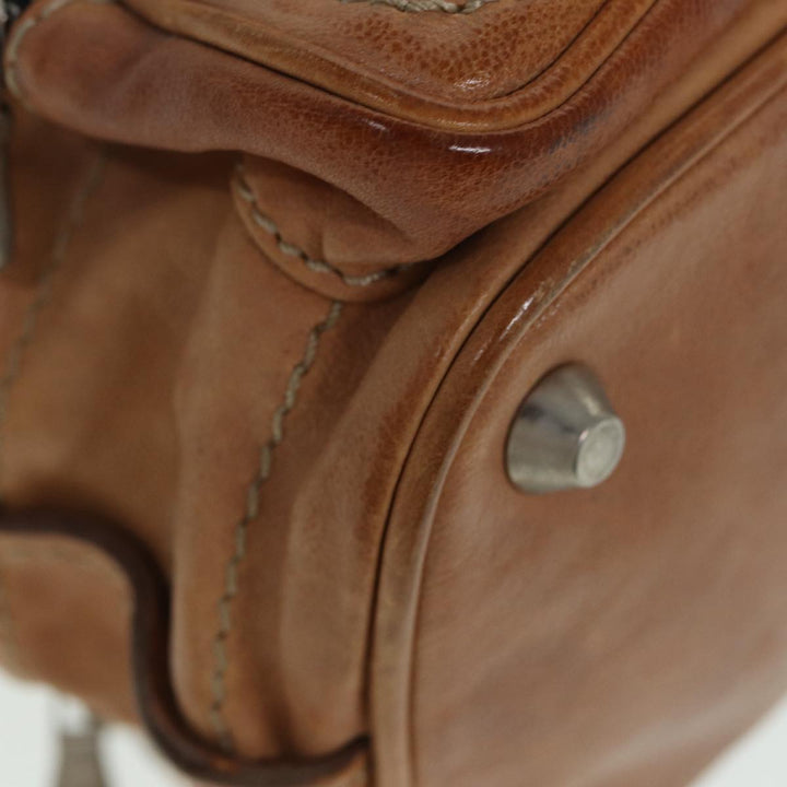 Chloe Hand Bag Leather Beige ki4666