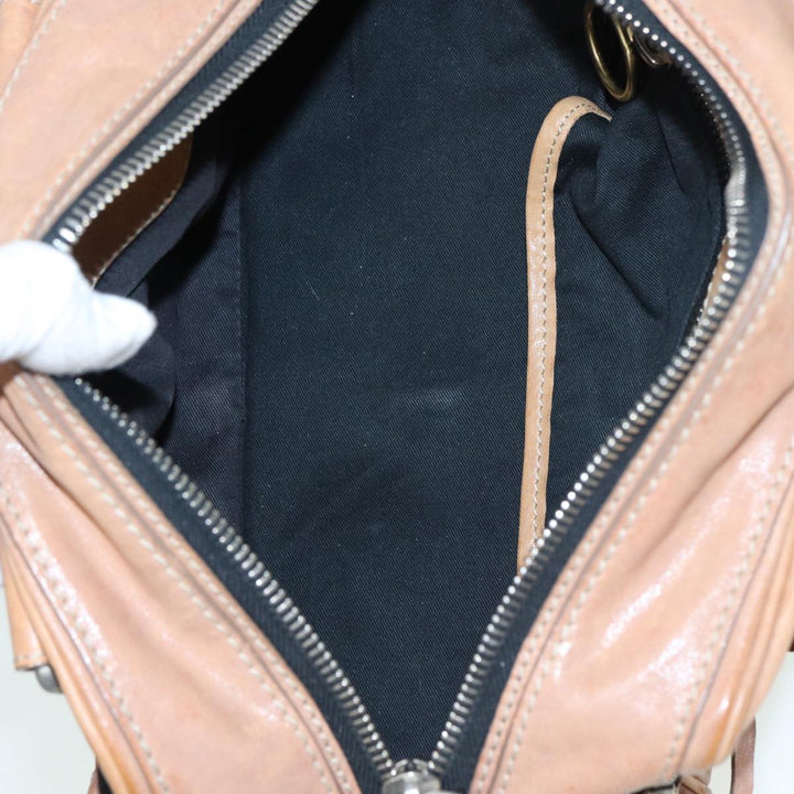 Chloe Hand Bag Leather Beige ki4666