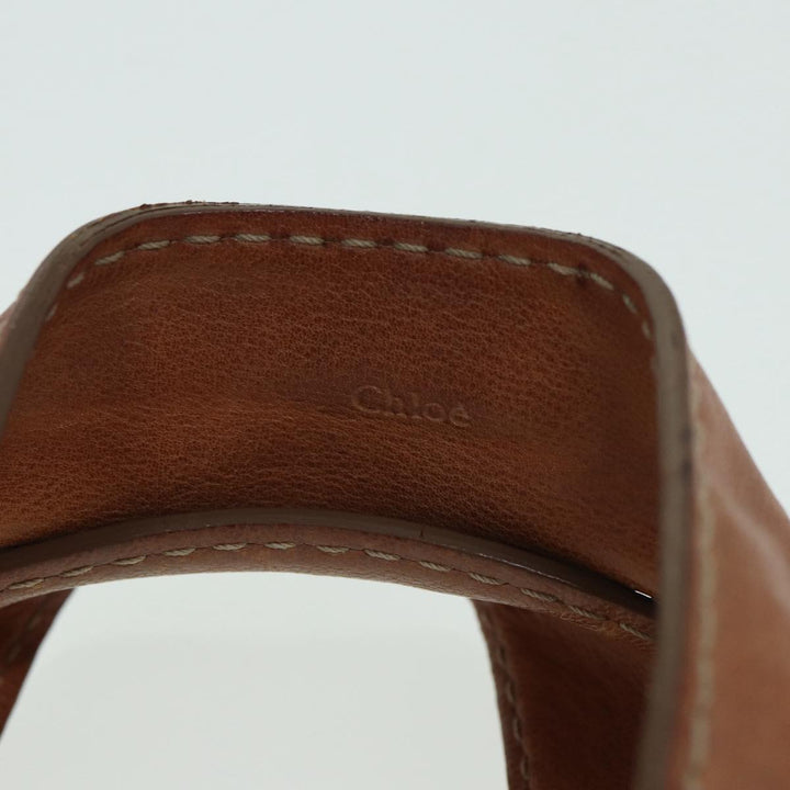 Chloe Hand Bag Leather Beige ki4666