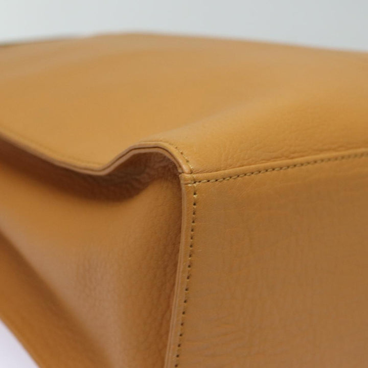 BurberrySs Nova Check Hand Bag Leather Beige Auth ki4691