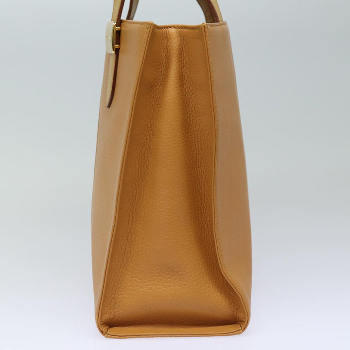 BurberrySs Nova Check Hand Bag Leather Beige Auth ki4691