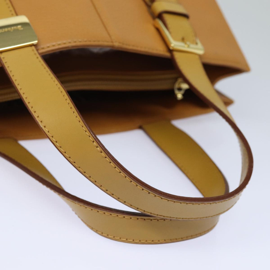 BurberrySs Nova Check Hand Bag Leather Beige Auth ki4691