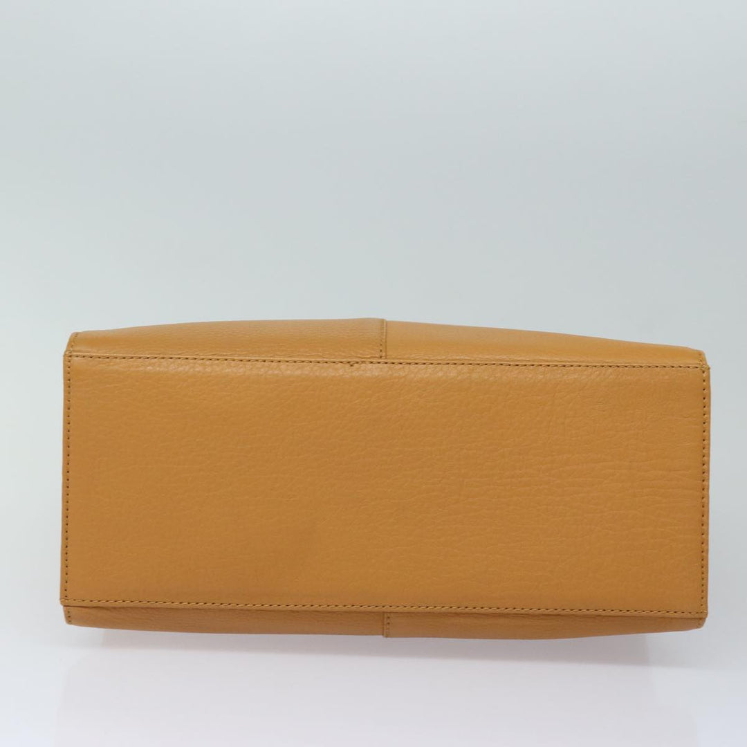 BurberrySs Nova Check Hand Bag Leather Beige Auth ki4691