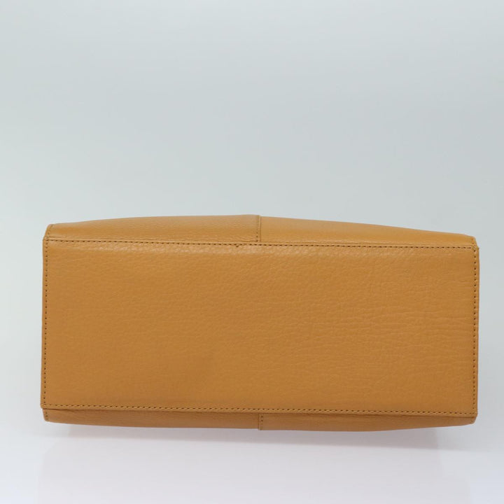 BurberrySs Nova Check Hand Bag Leather Beige Auth ki4691