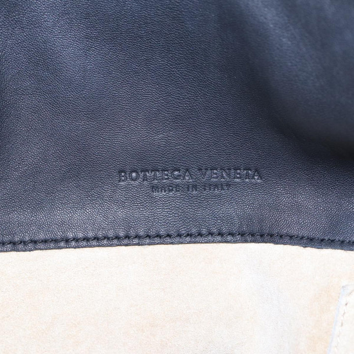 Bottega veneta INTRECCIATO Shoulder Bag Leather Black Auth ki4752
