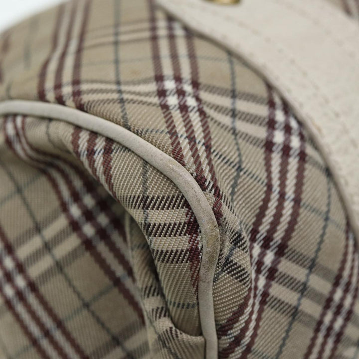 Burberry Nova Check Blue Label Shoulder Bag Canvas Beige Auth ki4854