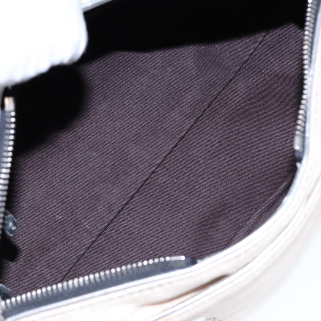 Chloe Paddington Hand Bag Canvas Leather Beige Silver ki4883
