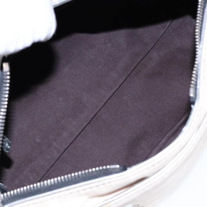 Chloe Paddington Hand Bag Canvas Leather Beige Silver ki4883