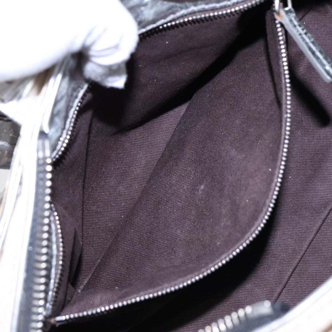Chloe Paddington Hand Bag Canvas Leather Beige Silver ki4883