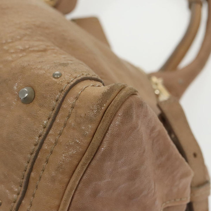 Chloe Paddington Hand Bag Leather 2way Beige ki5127
