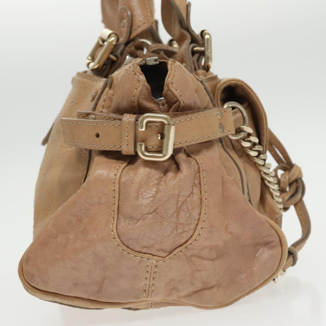 Chloe Paddington Hand Bag Leather 2way Beige ki5127