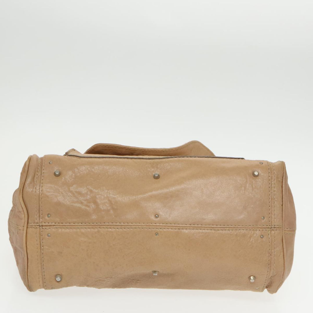 Chloe Paddington Hand Bag Leather 2way Beige ki5127