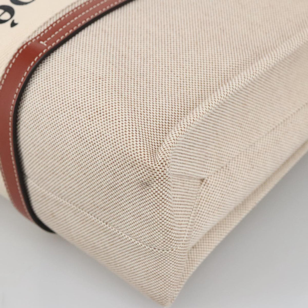 Chloe Tote Bag Canvas Leather Beige Brown ki5211