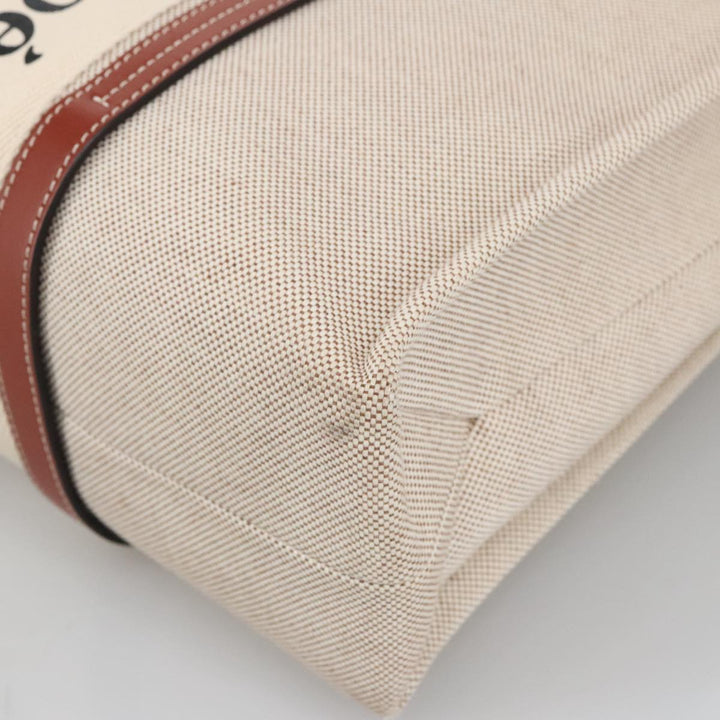 Chloe Tote Bag Canvas Leather Beige Brown ki5211