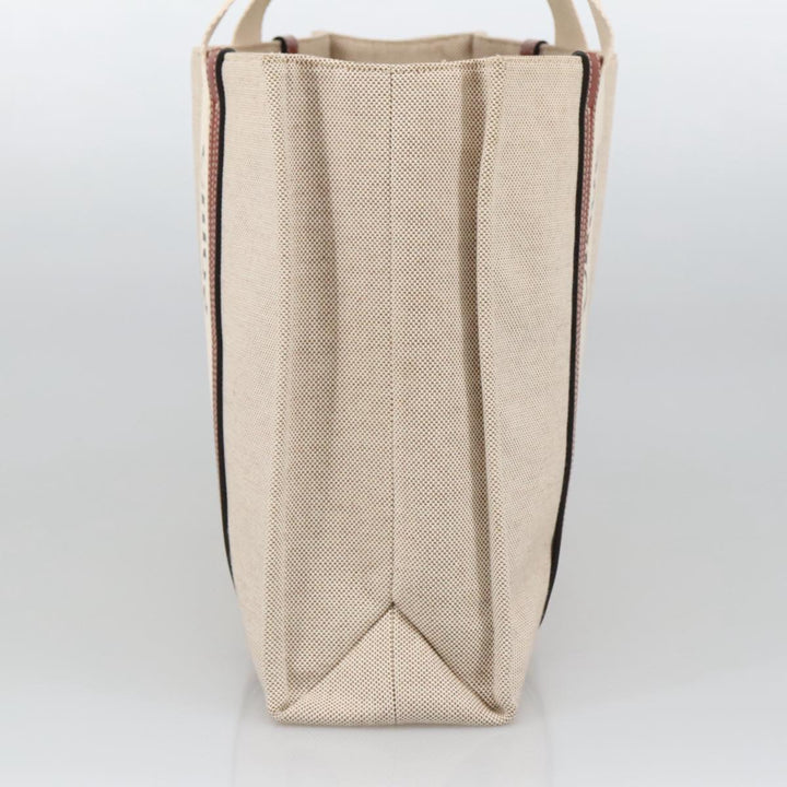 Chloe Tote Bag Canvas Leather Beige Brown ki5211