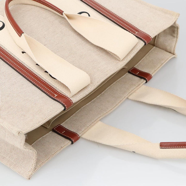 Chloe Tote Bag Canvas Leather Beige Brown ki5211