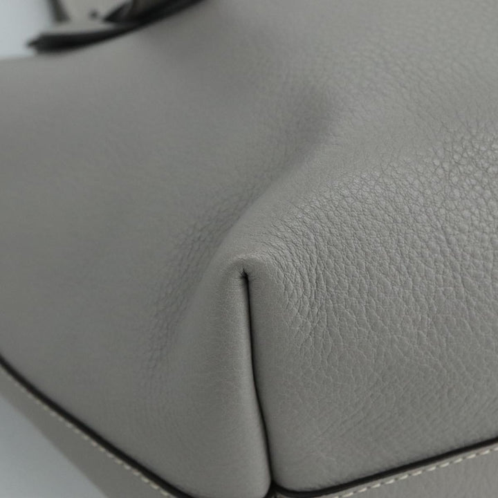 Chloe Darryl Tote Bag Leather Gray Gold ki5336