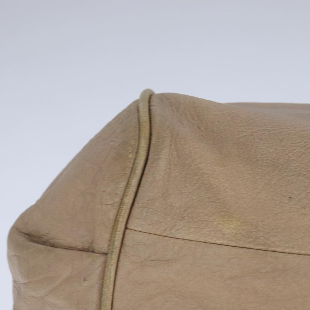 Chloe Etel Hand Bag Leather 2way Beige Gold ki5376