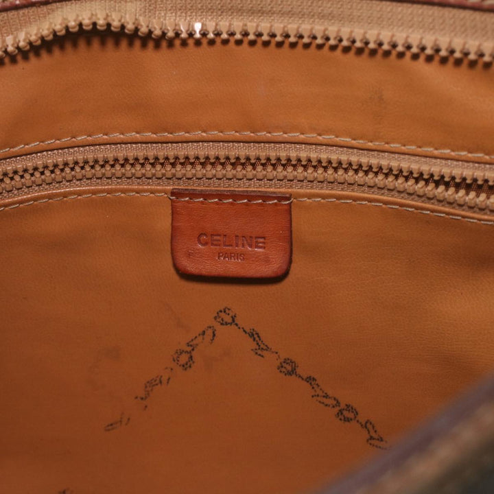Celine Macadam Canvas Coin Purse Clutch Bag PVC Leather 2Set Brown  kk159