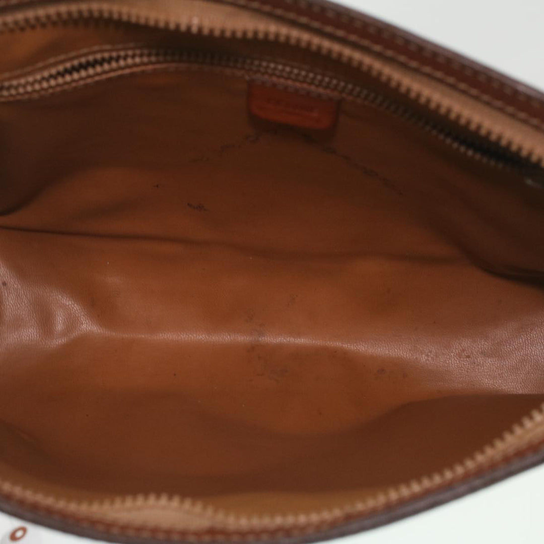 Celine Macadam Canvas Coin Purse Clutch Bag PVC Leather 2Set Brown  kk159