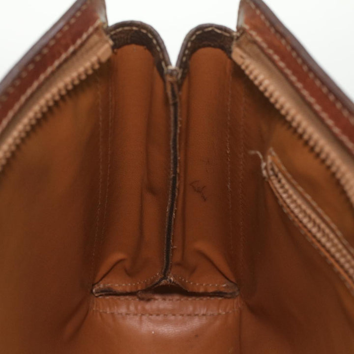 Celine Macadam Canvas Coin Purse Clutch Bag PVC Leather 2Set Brown  kk159