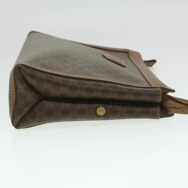 Celine Macadam Canvas Coin Purse Clutch Bag PVC Leather 2Set Brown  kk159