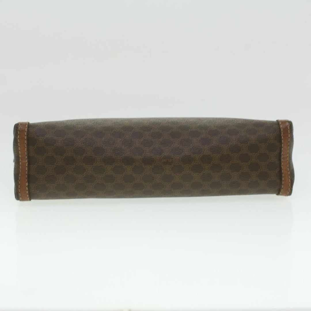 Celine Macadam Canvas Coin Purse Clutch Bag PVC Leather 2Set Brown  kk159