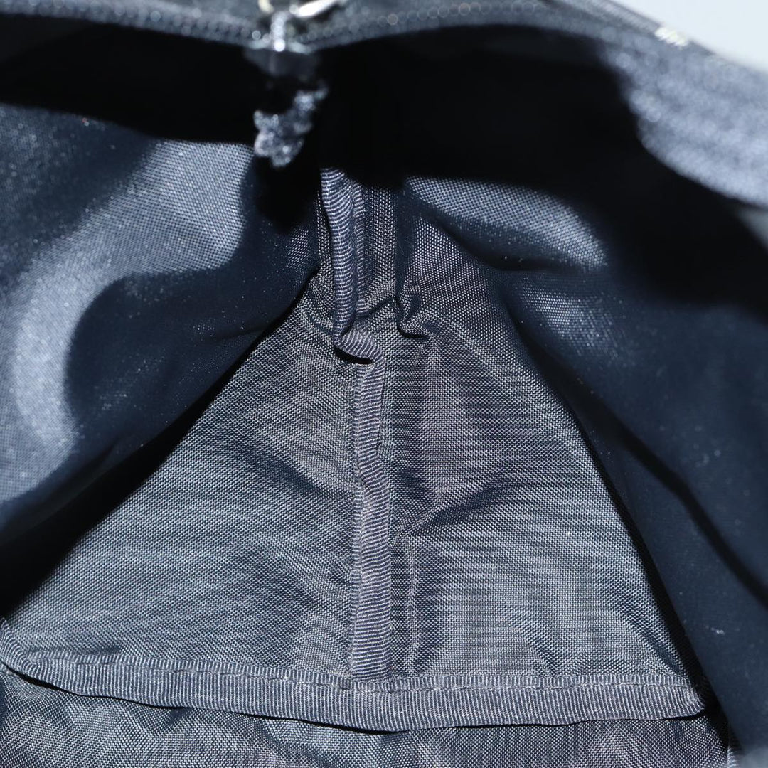 BurberrySs Nova Check Blue Label Hand Bag Nylon Black Auth kk206