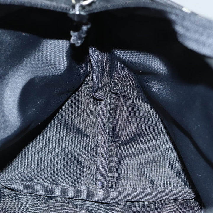 BurberrySs Nova Check Blue Label Hand Bag Nylon Black Auth kk206