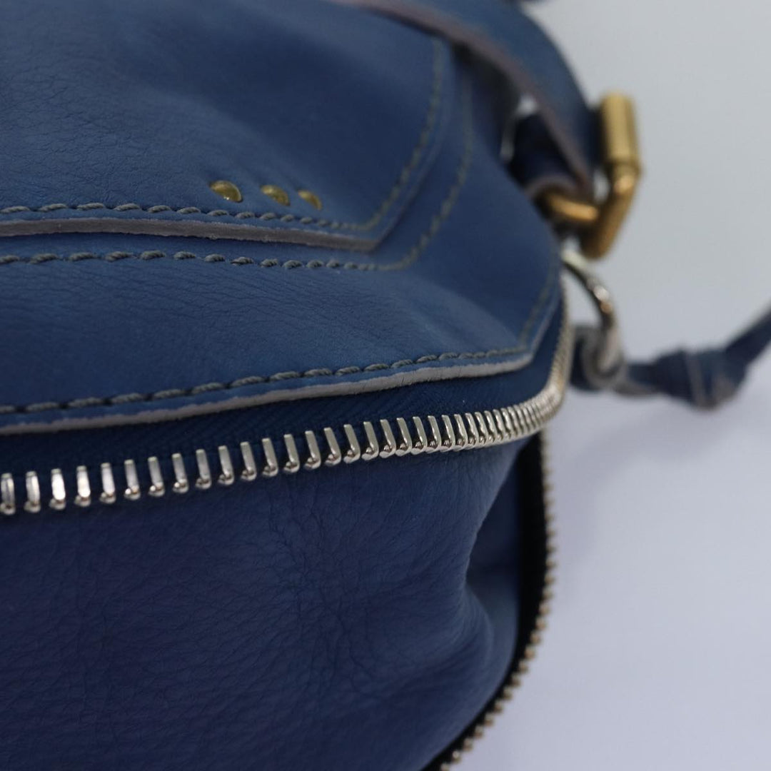 Chloe Paddington Shoulder Bag Leather Blue kk230
