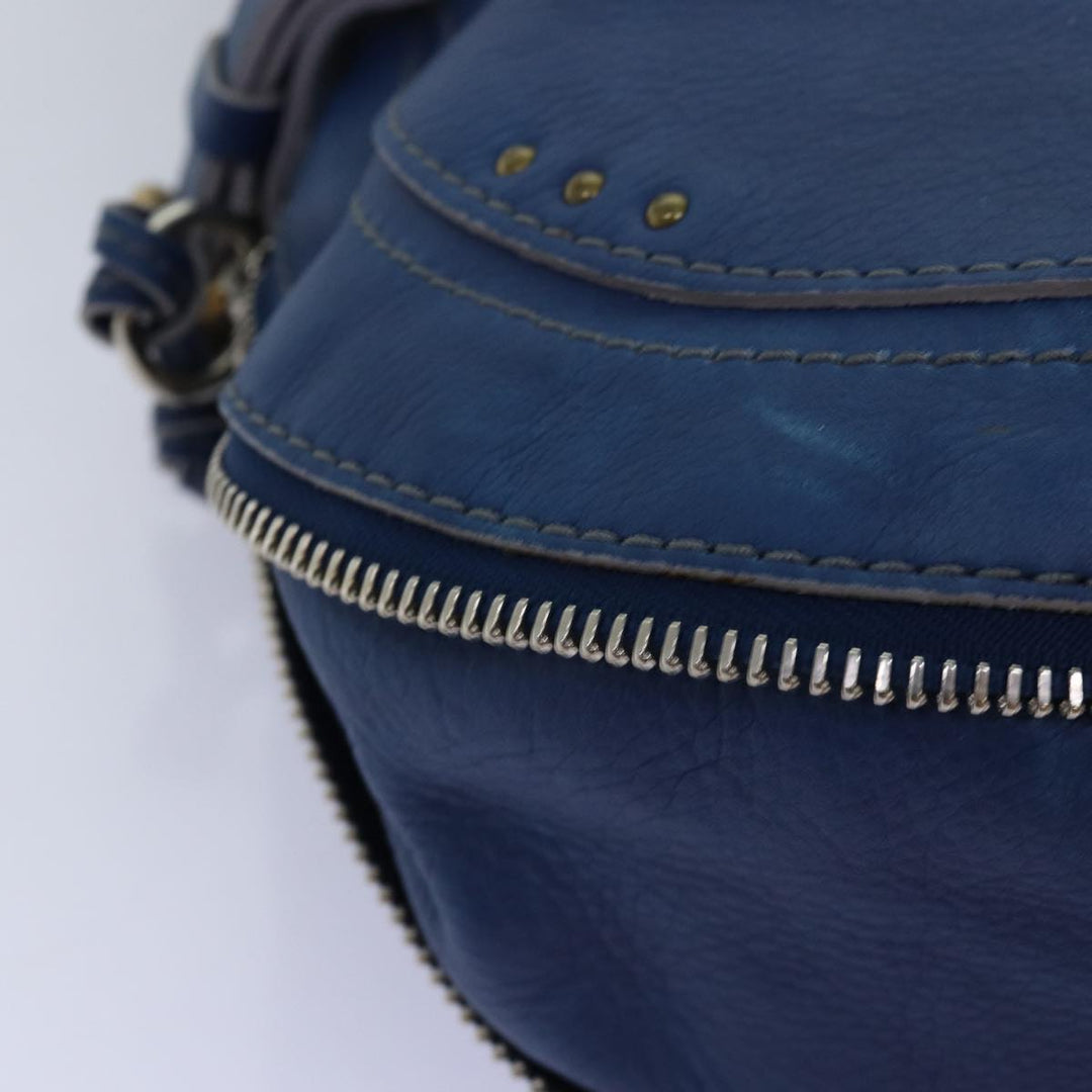 Chloe Paddington Shoulder Bag Leather Blue kk230