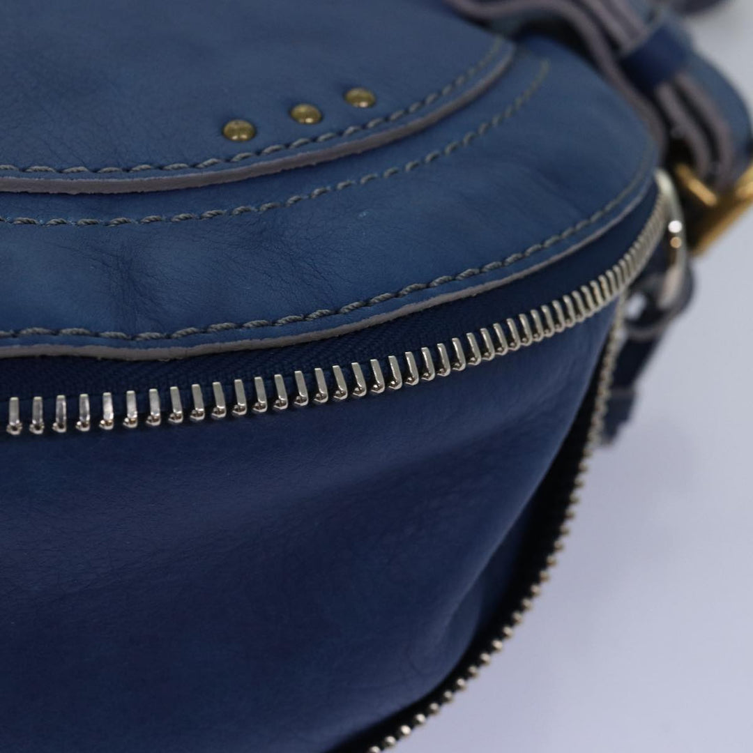 Chloe Paddington Shoulder Bag Leather Blue kk230