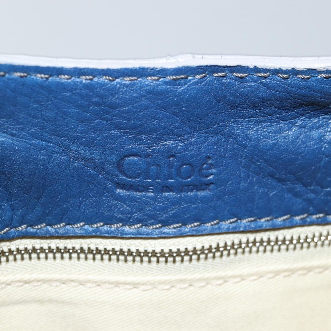 Chloe Paddington Shoulder Bag Leather Blue kk230
