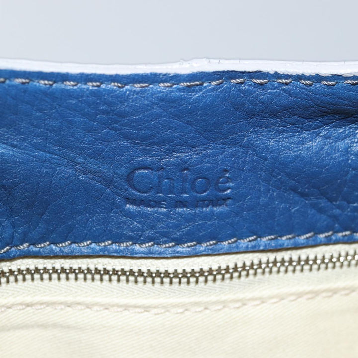 Chloe Paddington Shoulder Bag Leather Blue kk230