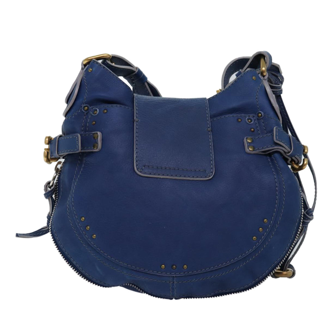 Chloe Paddington Shoulder Bag Leather Blue kk230