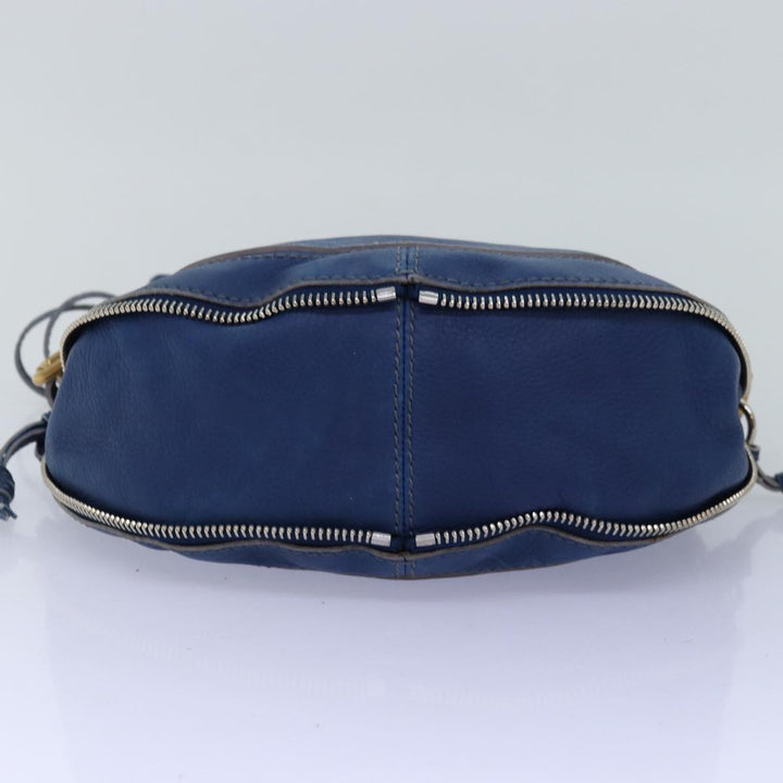 Chloe Paddington Shoulder Bag Leather Blue kk230