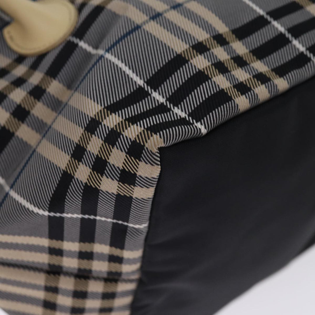 Top Quality Burberry Nova Check Blue Label Hand Bag Nylon Blue Auth kk236