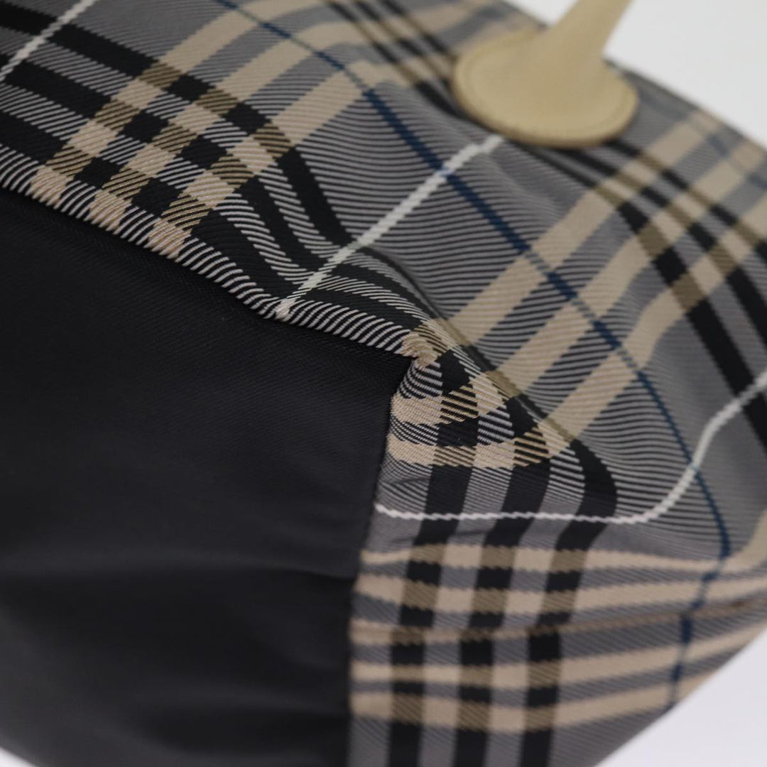 Top Quality Burberry Nova Check Blue Label Hand Bag Nylon Blue Auth kk236