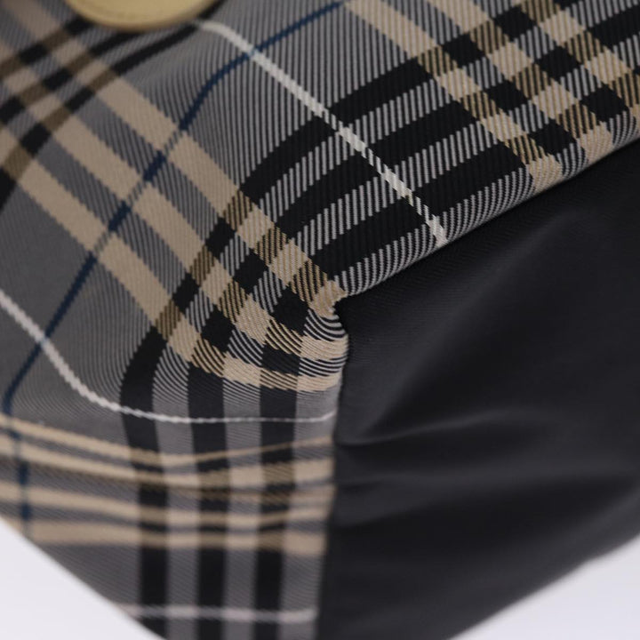Top Quality Burberry Nova Check Blue Label Hand Bag Nylon Blue Auth kk236