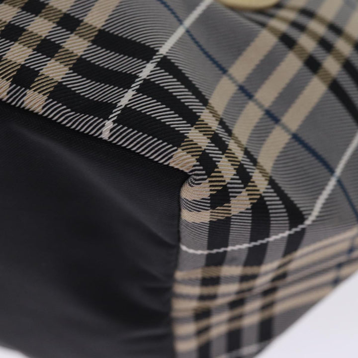 Top Quality Burberry Nova Check Blue Label Hand Bag Nylon Blue Auth kk236
