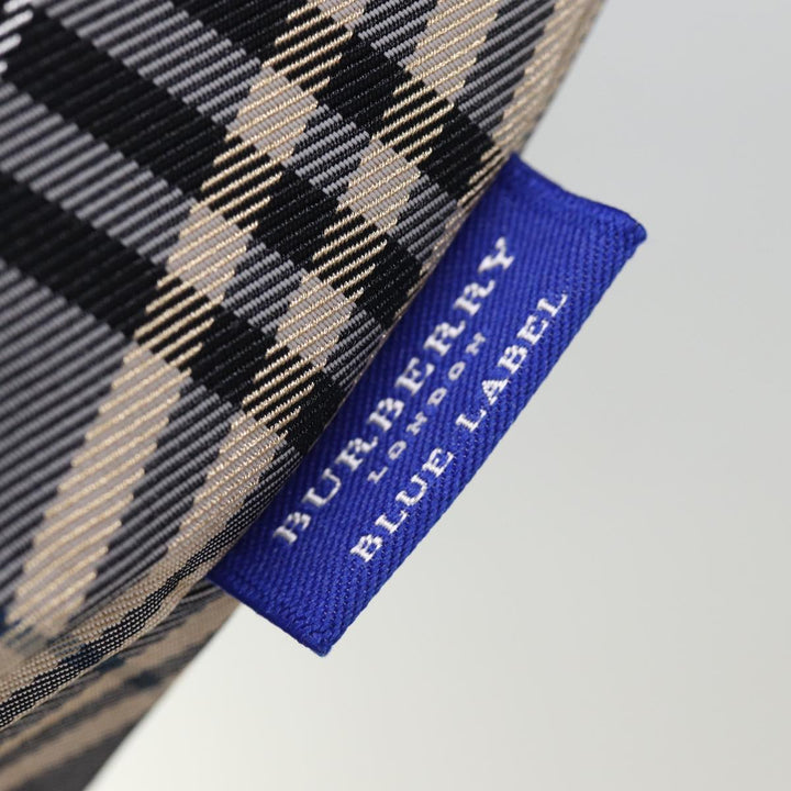 Top Quality Burberry Nova Check Blue Label Hand Bag Nylon Blue Auth kk236