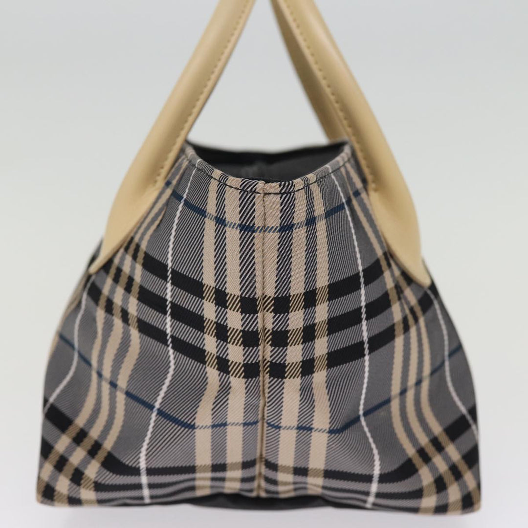 Top Quality Burberry Nova Check Blue Label Hand Bag Nylon Blue Auth kk236