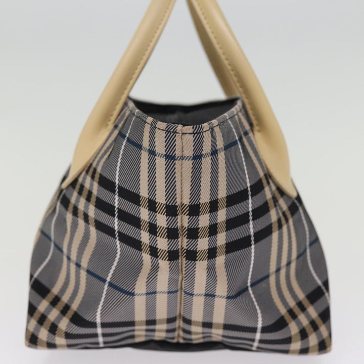 Top Quality Burberry Nova Check Blue Label Hand Bag Nylon Blue Auth kk236