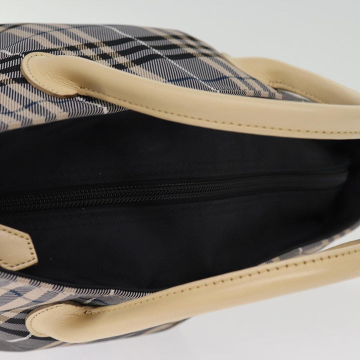 Top Quality Burberry Nova Check Blue Label Hand Bag Nylon Blue Auth kk236