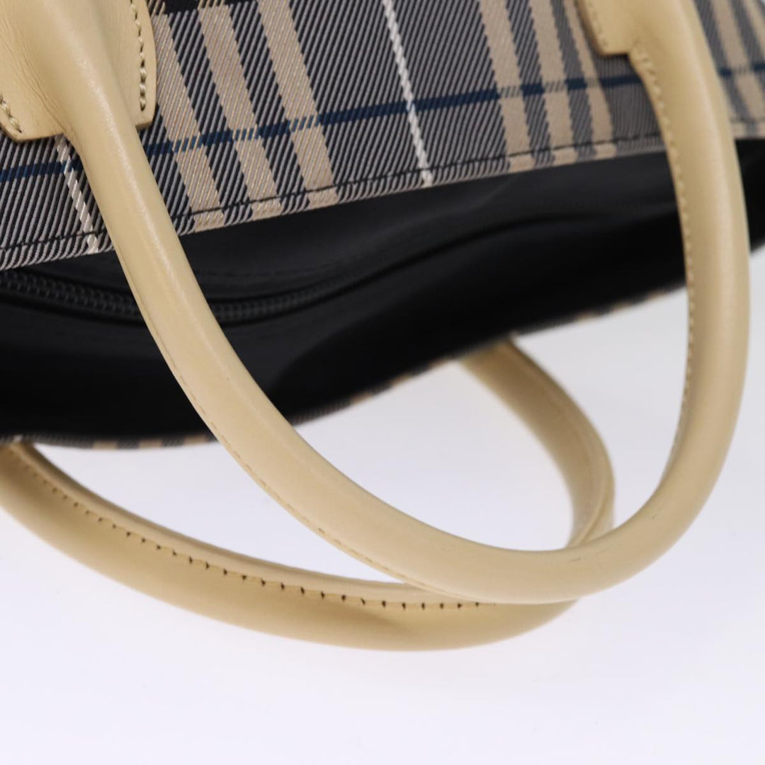 Top Quality Burberry Nova Check Blue Label Hand Bag Nylon Blue Auth kk236