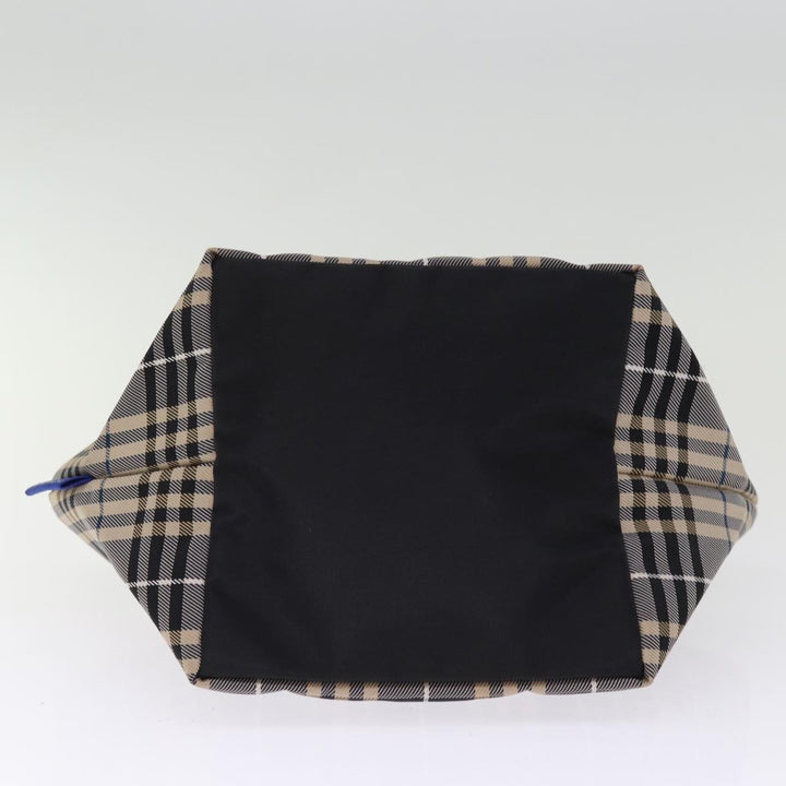 Top Quality Burberry Nova Check Blue Label Hand Bag Nylon Blue Auth kk236