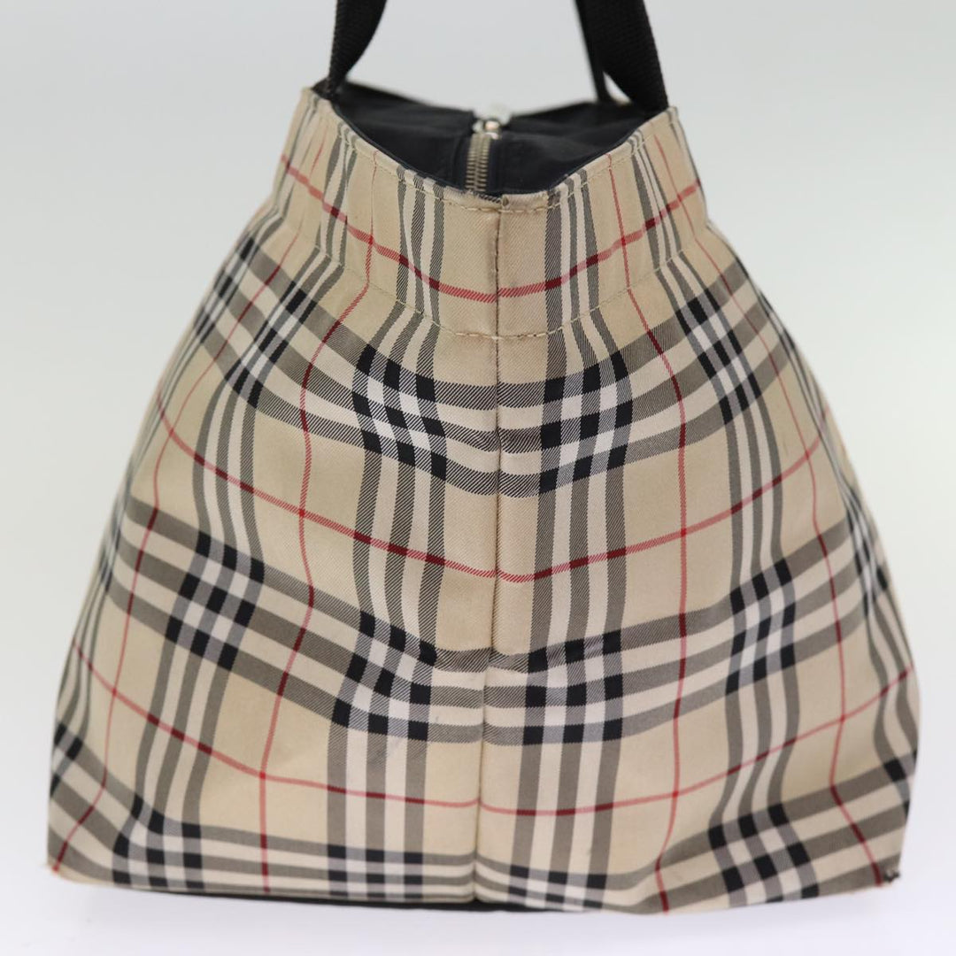 BURBERRYSs Blue Label Nova Check Tote Bag Nylon Beige Auth kk239