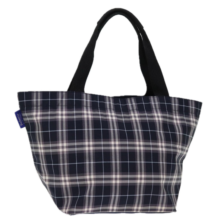 BurberrySs Blue Label Nova Check Tote Bag Nylon Navy Auth kk240