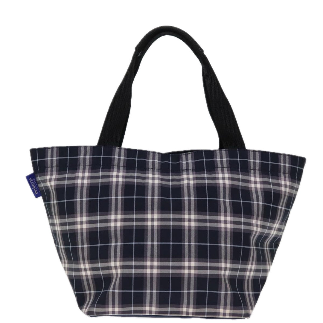 BurberrySs Blue Label Nova Check Tote Bag Nylon Navy Auth kk240